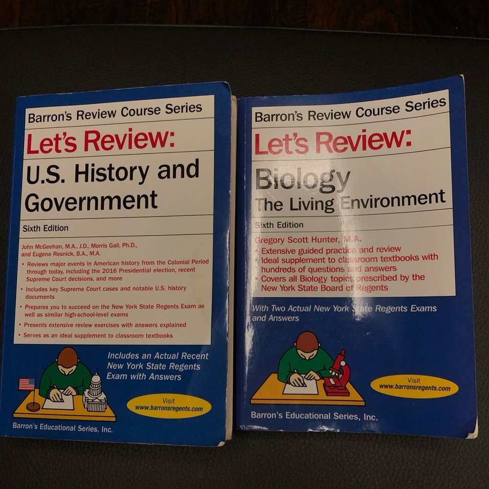 2 Used Barron’s Regents Review Book BUNDLE